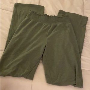 Green Yoga Flare Pants